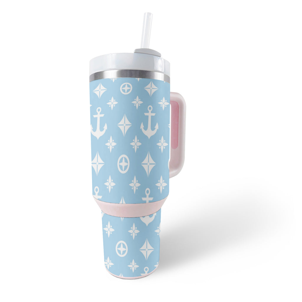 Baby Blue Designer Skin For Stanley The Quencher H2.0 FlowState 30 Oz  Tumbler — MightySkins