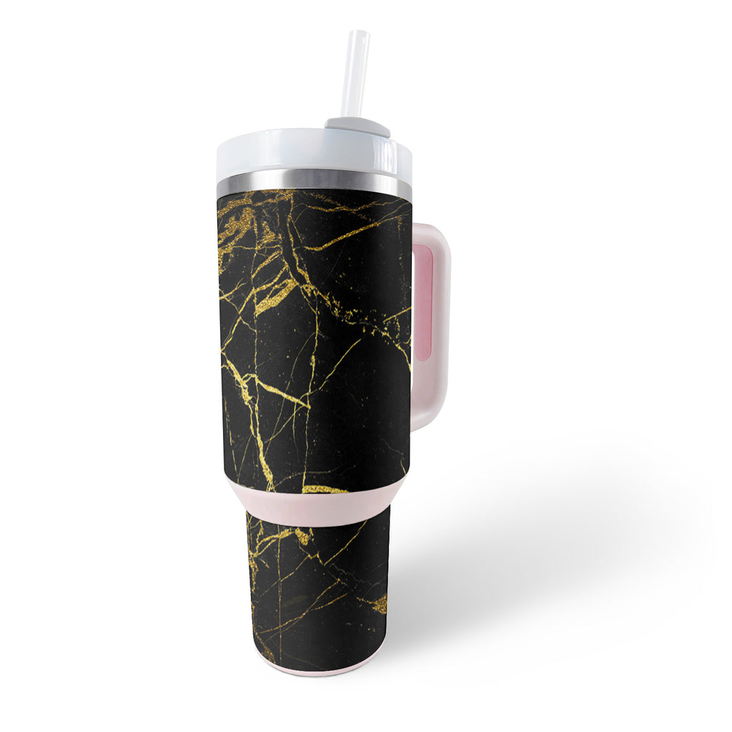 Black Gold Marble Skin For Stanley The Quencher H2.0 FlowState 30 Oz  Tumbler — MightySkins