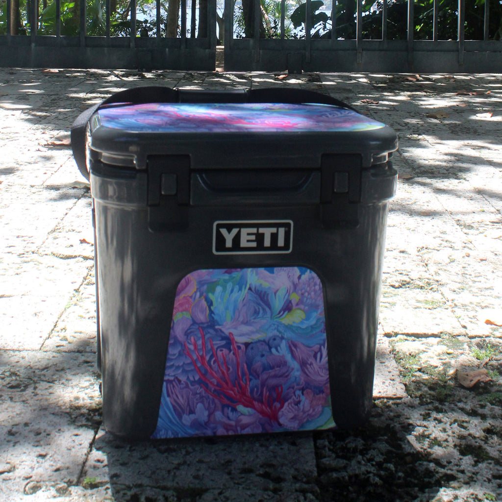 MightySkins YEROA24LID-Solid Purple Skin for Yeti Roadie 24 Hard Cooler Lid  - Solid Purple 