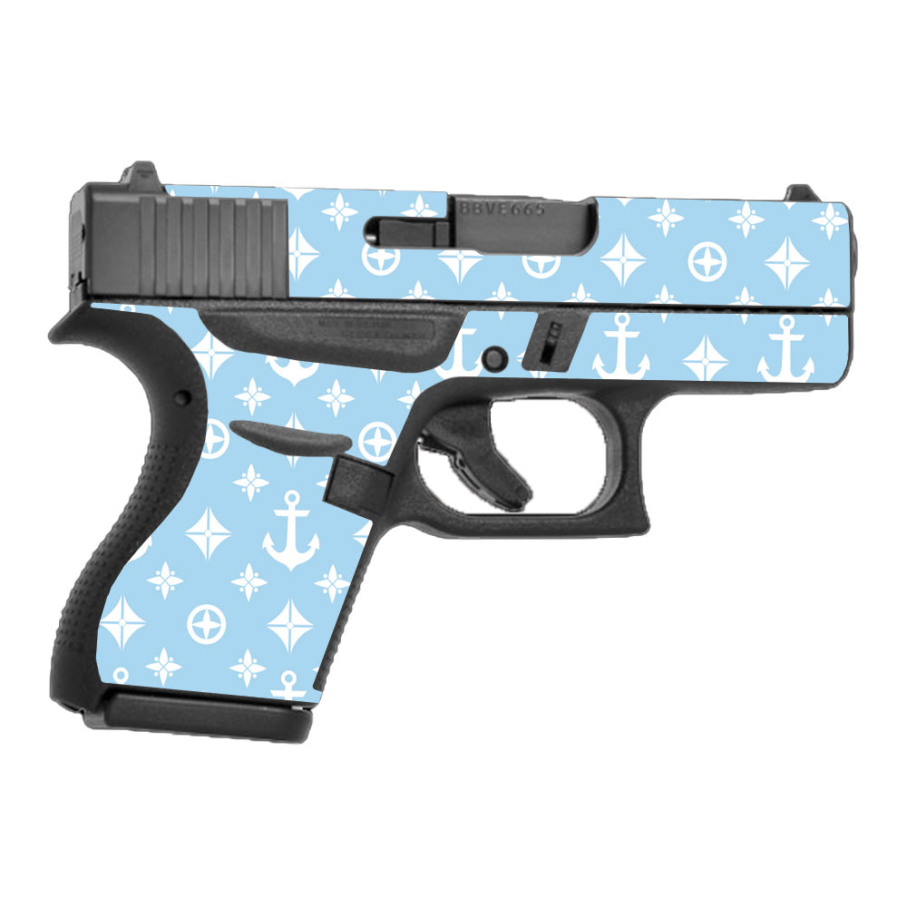 Baby Blue Designer Skin For Glock 43 — MightySkins