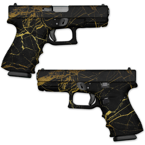 Black Gold Marble Skin For Gun Wraps Pistol — MightySkins