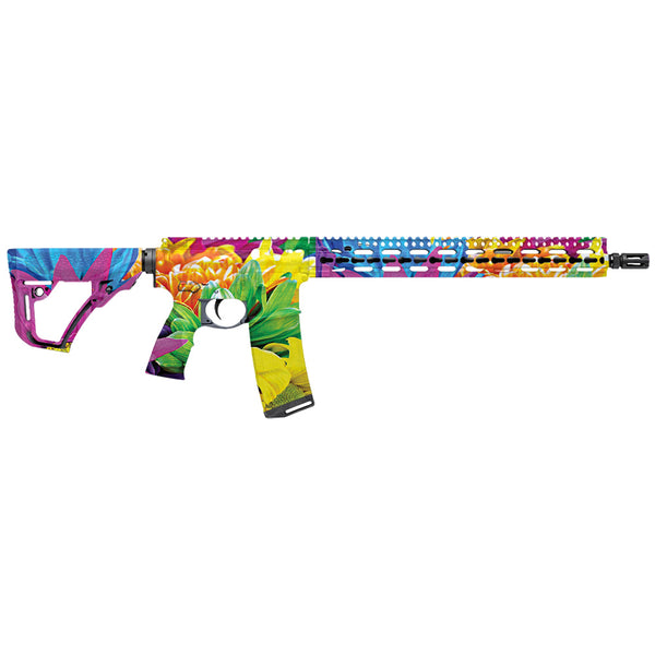 Colorful Flowers Skin For GunWraps AR-15 Rifle — MightySkins