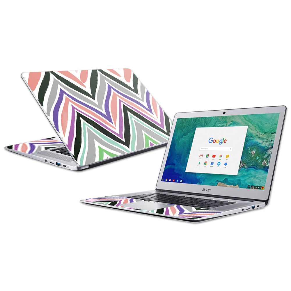 Colorful Chevron Skin For Chromebook 15” (2018) — MightySkins