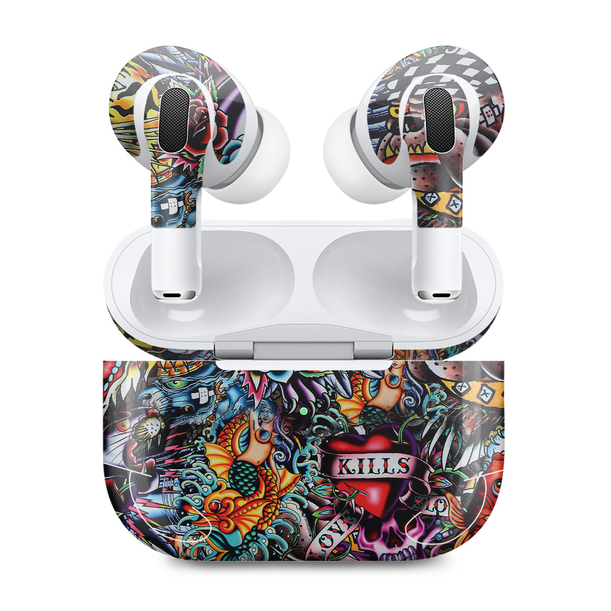Old School Tattoo Skin For Apple AirPods Pro — MightySkins