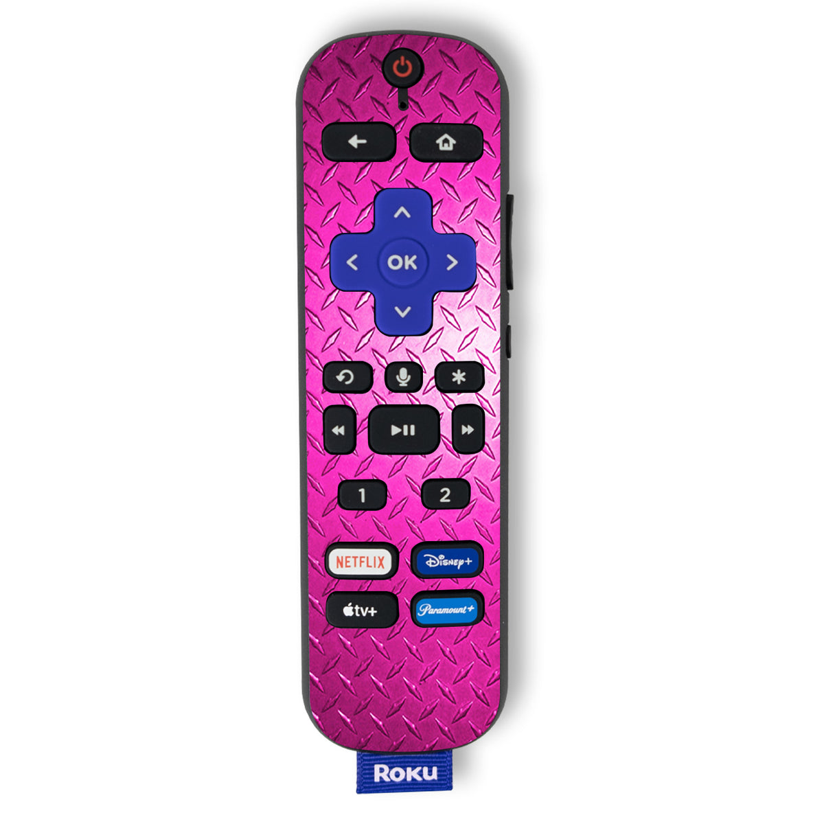 Pink Diamond Plate Skin For Roku Voice Remote Pro — MightySkins