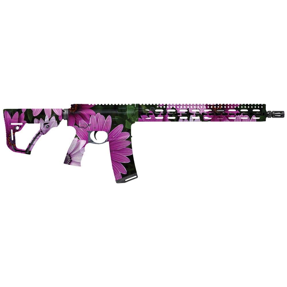 Purple Flowers Skin For GunWraps AR-15 Rifle — MightySkins