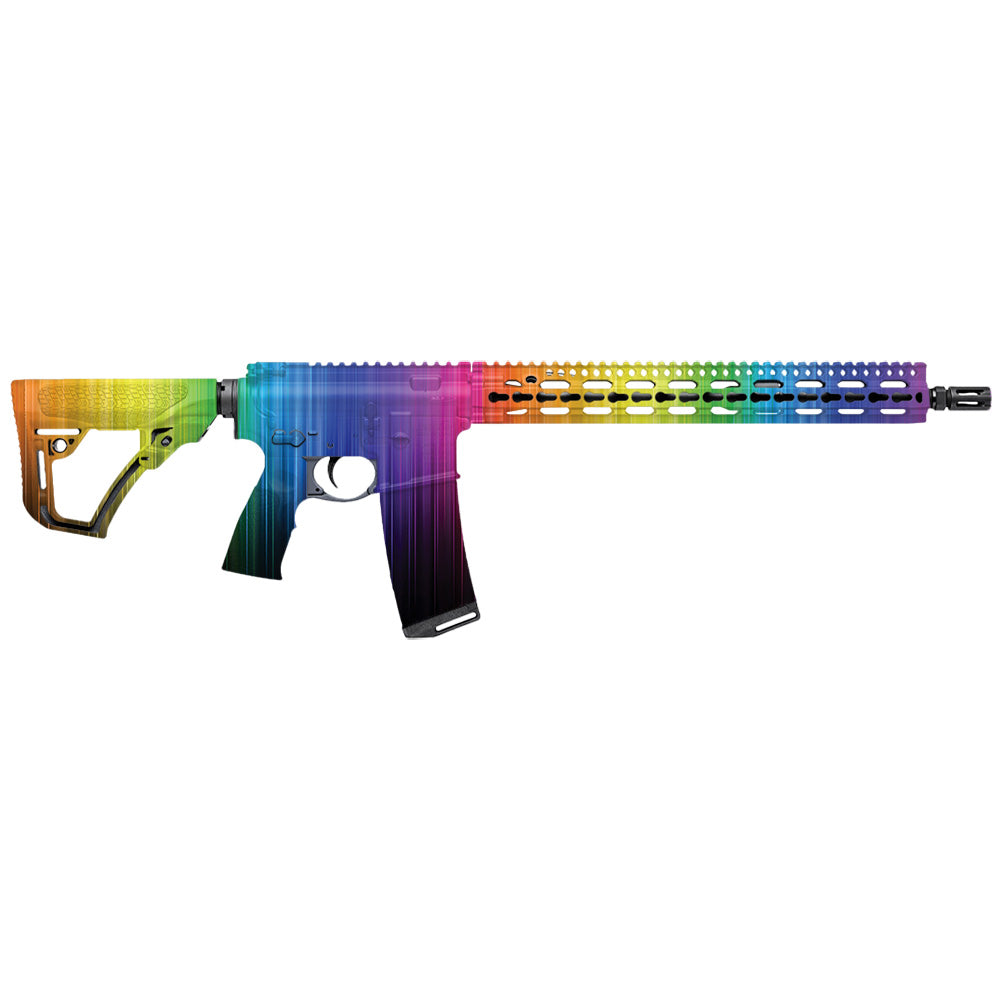 Rainbow Streaks Skin For GunWraps AR-15 Rifle — MightySkins