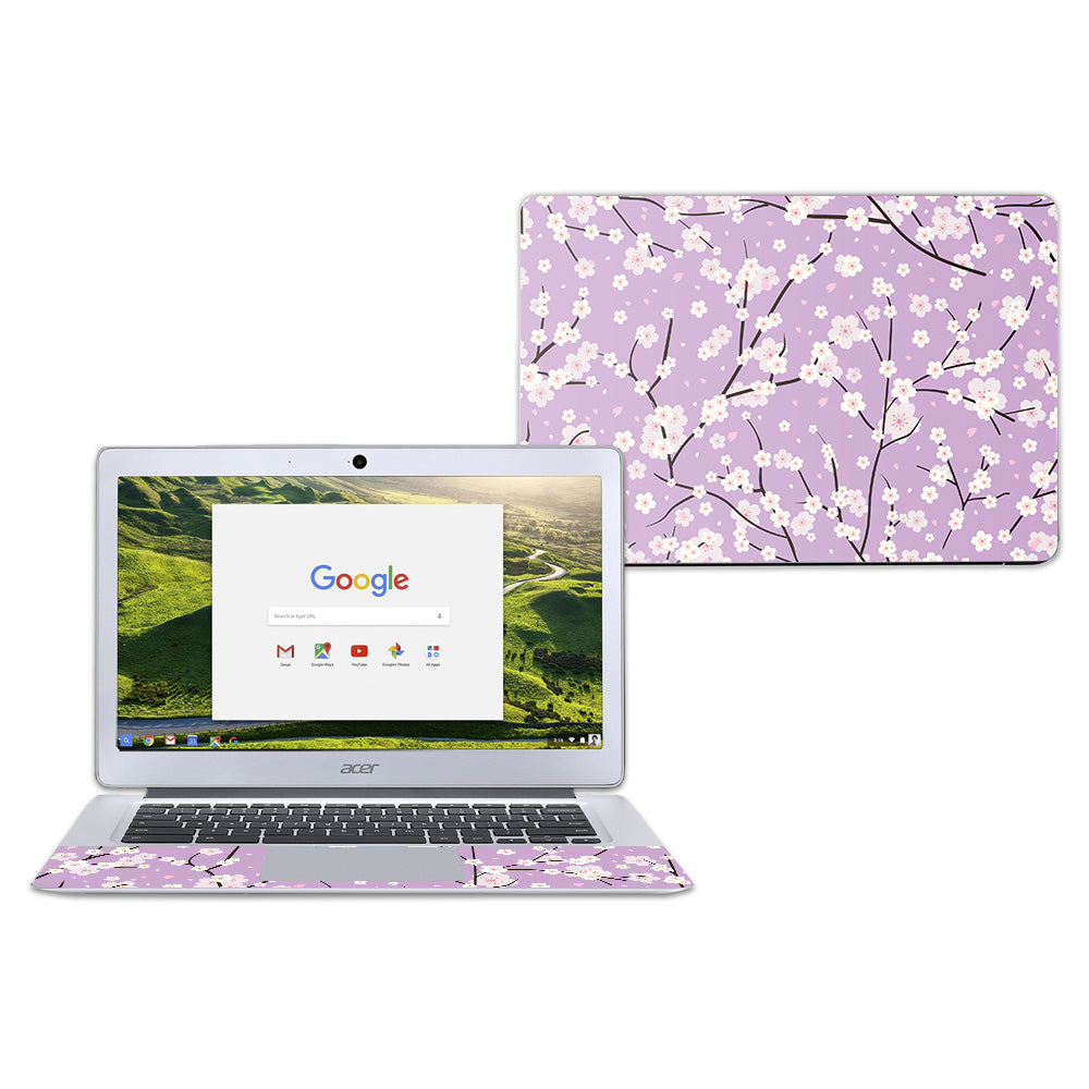 Sakura Purple Skin For Chromebook 14