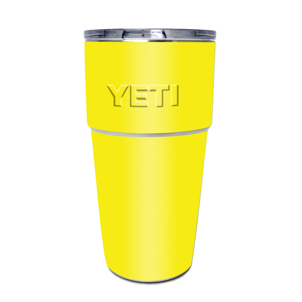 Solid Yellow Skin For Yeti Rambler 16 OZ Stackable Cup — MightySkins