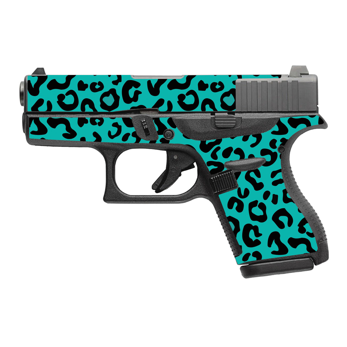 Teal Leopard Skin For Glock 42 — MightySkins