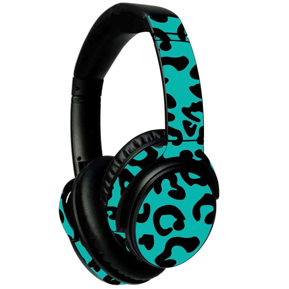 Accuvoice Headphones Zvox Model Av50 Teal Leopard Skin For ZVOX