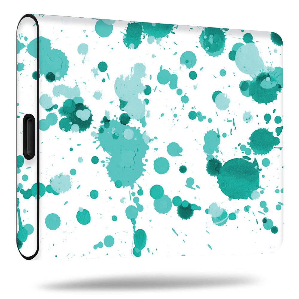 Teal Splatter Skin For Samsung T5 Portable SSD — MightySkins
