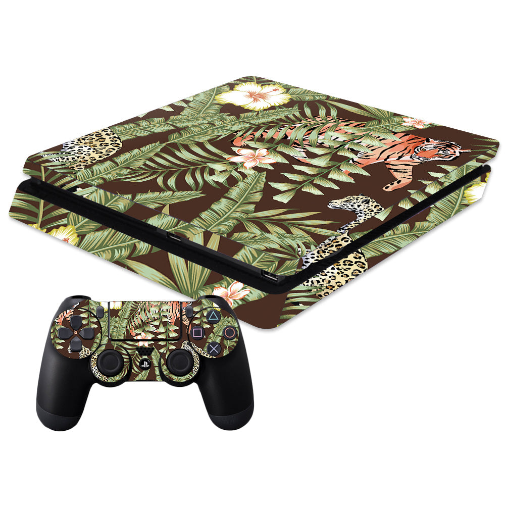 Tiger Jungle Skin For Sony PS4 Slim & Controller Combo — MightySkins