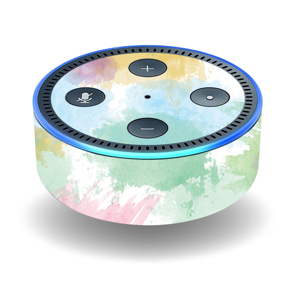 Watercolor White Skin For Amazon Echo Dot (2nd Gen) — MightySkins